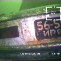 Survey of sunken car in a Baykal seabed 37m depth