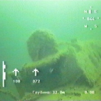 Submarine wreck from World war II