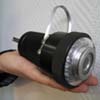 Underwater videocamera has wide angle 120grad and works to 200m depth